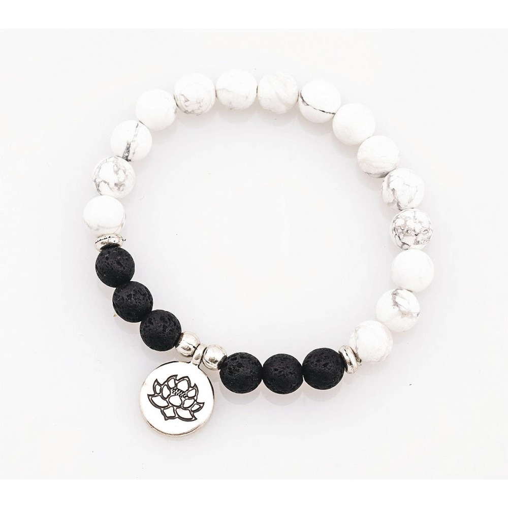 Howlite Lava Diffuser Bracelet - Picture 2 of 2